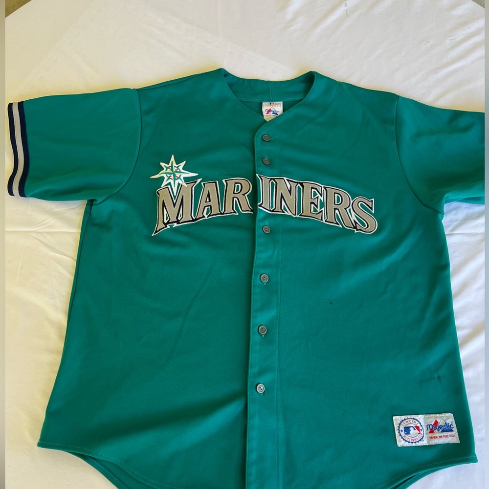 Ken Griffey JR Authentic Majestic Mariners Classic Green Jersey!! XL